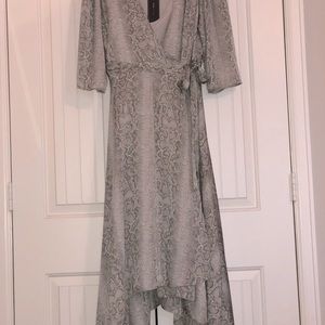 BCBG Max Azria Snake Print Wrap Dress